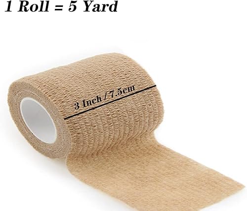 Miniatura 2 de Paquete de 12 rollos de vendaje autoadhesivo de 3 pulgadas x 5 yardas, varios colores, transpirables, cohesivos, cinta elástica autoadhesiva para