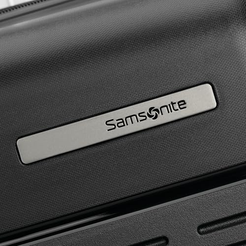 Image of Samsonite Elevation Plus - Medium Hardside Luggage - Scratch Resistant Polypropylene Shell, RightHeight Adjustable Handle, Integrated AirTag Holder, TSA Lock, WetPak Compartment - Triple Black