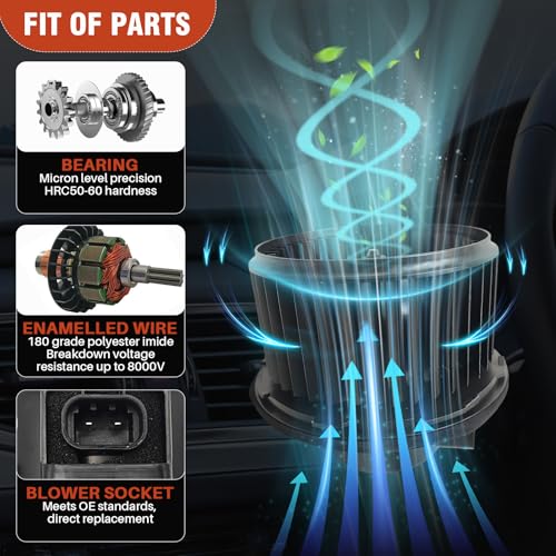 Image of AC Blower Motor 700164 Fit for GMC Sierra 1500 2500 HD 3500 HD, Yukon XL 1500 2500, Chevrolet Suburban 1500,Silverado 1500 2500 3500 HD 2500 HD, Avalanche, Tahoe, Cadillac Escalade EXT ESV Escalade