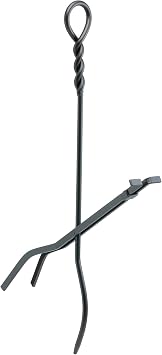 UniFlame Black 5-Piece Twist Wrought Iron Fireplace Tools Set (T58650BK)