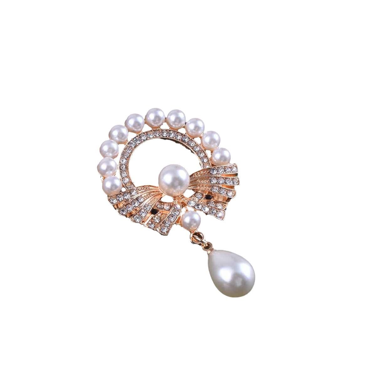 ftk Alloy Pearl Rhinestone Anti Exposure Collar Pin Brooch For Clothing Accessories-picture-15