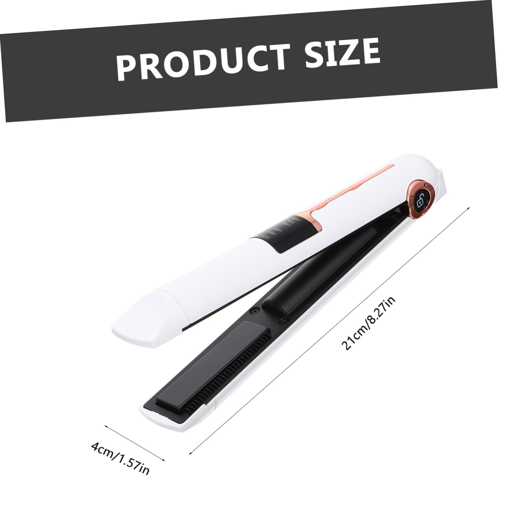 STOBAZA Fer à Lisser Boucler Sans Fil Taille Compacte Couleur Ivoire Réglable Pour Coiffure Voyage Usage Domestique