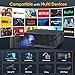 Wielio Projector with Wifi and Bluetooth, 4K Projector Full HD 1080P Video Projector, 18000L Movie Projector, 300
