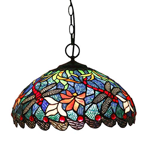 Pendentif de libellule rétro en verre pour illuminer vos dîners de salle à manger à 3 lumières