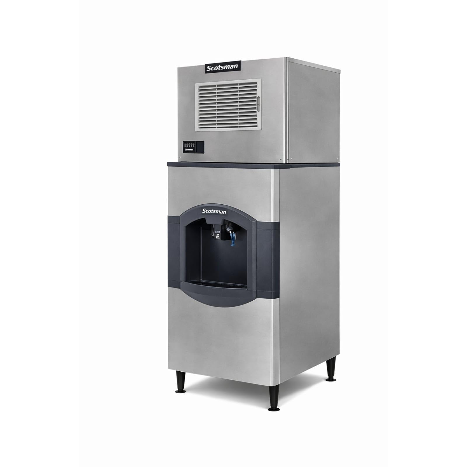 Scotsman Prodigy Elite Small Cube 30" Ice Maker - 476 Lb/Day, 180 Lb Hotel Bin W/Water Dispenser, 208v on Fridge.com - View 3