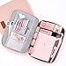Produktbild Shager - 1pcs Schreibmappen a6 Federmäppchen Rosa Groß/Federtasche Mädchen Teenager Pink, Große Kapazität Briefpapier Pouch Stifteetui Mäppchen Leinen, 6.5 * 9 * 1.2 inches