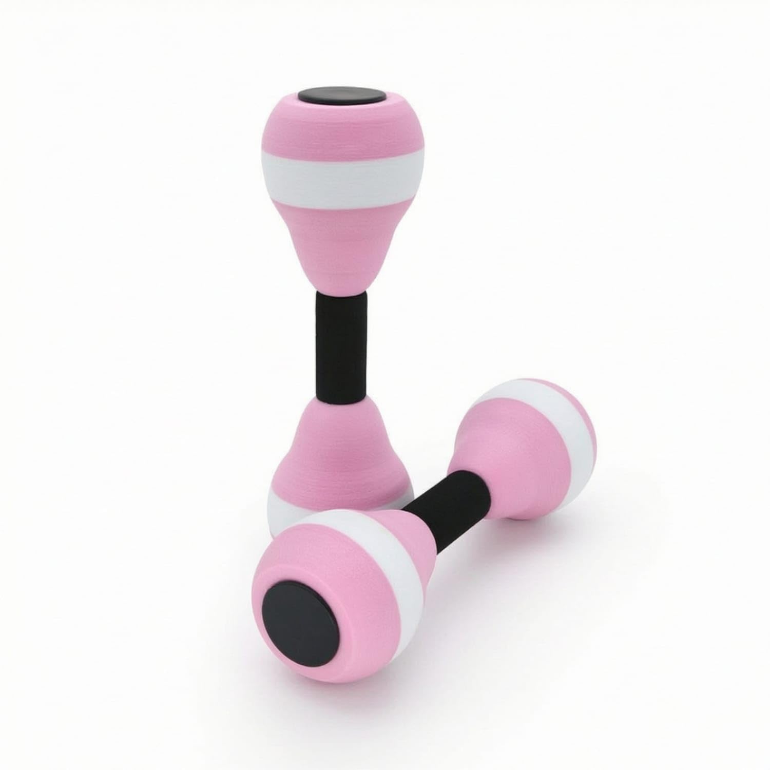 EVA Soft Water Dumbbells eco Friendly Pool Dumbbells High-Density Water Exercise Floats Ergonomic for Beginners, Swimmers, Kids, Swim Practice, Pink White Pink-image-38