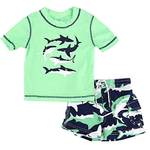 Carter's Baby Boy Shark Print Trunk Set 18m