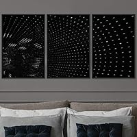 3 Piece Framed Canvas Wall Art Abstract Cool Line Canvas Prints Home Artwork Decoration for Living Room,Bedroom - 16