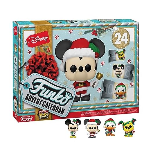 Funko POP Calendario dell'Avvento 2022: Disney Classic con 24 giorni di sorpresa Pocket POP! Figurine Giocattoli Calendario dell'Avvento ideale per le vacanze Regalo a sorpresa di Natale