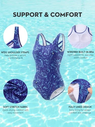 Image of American Trends Women's High Waisted Bikini Bottoms Swimming Suits Tummy Control Bathing Suits