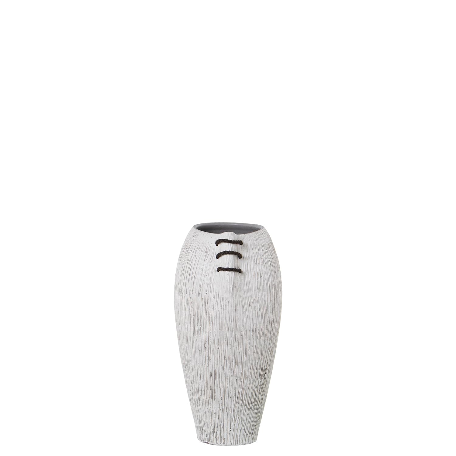 Vase de sol en céramique blanc rayé 42 cm grand vase décoratif moderne pour maison