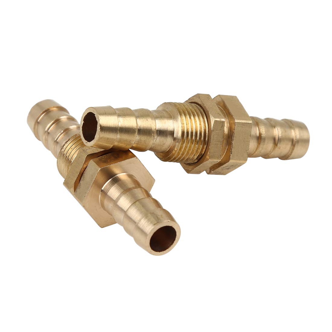 X AUTOHAUX 5Pcs Conector de Montaje de Púas para Manguera de Latón de 8mm para Tubo de Combustible Agua Y Aire
