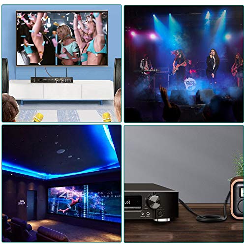 Rca Cable, Goalfish 2Rca Male To 2Rca Male Stereo Audio Cables【2-Pack/4Ft, Hi-Fi Sound, Shielded】Braided Rca Stereo Cable For Home Theater, Hdtv, Amplifiers, Hi-Fi Systems, Car Audio, Speakers (Grey) #TOP6