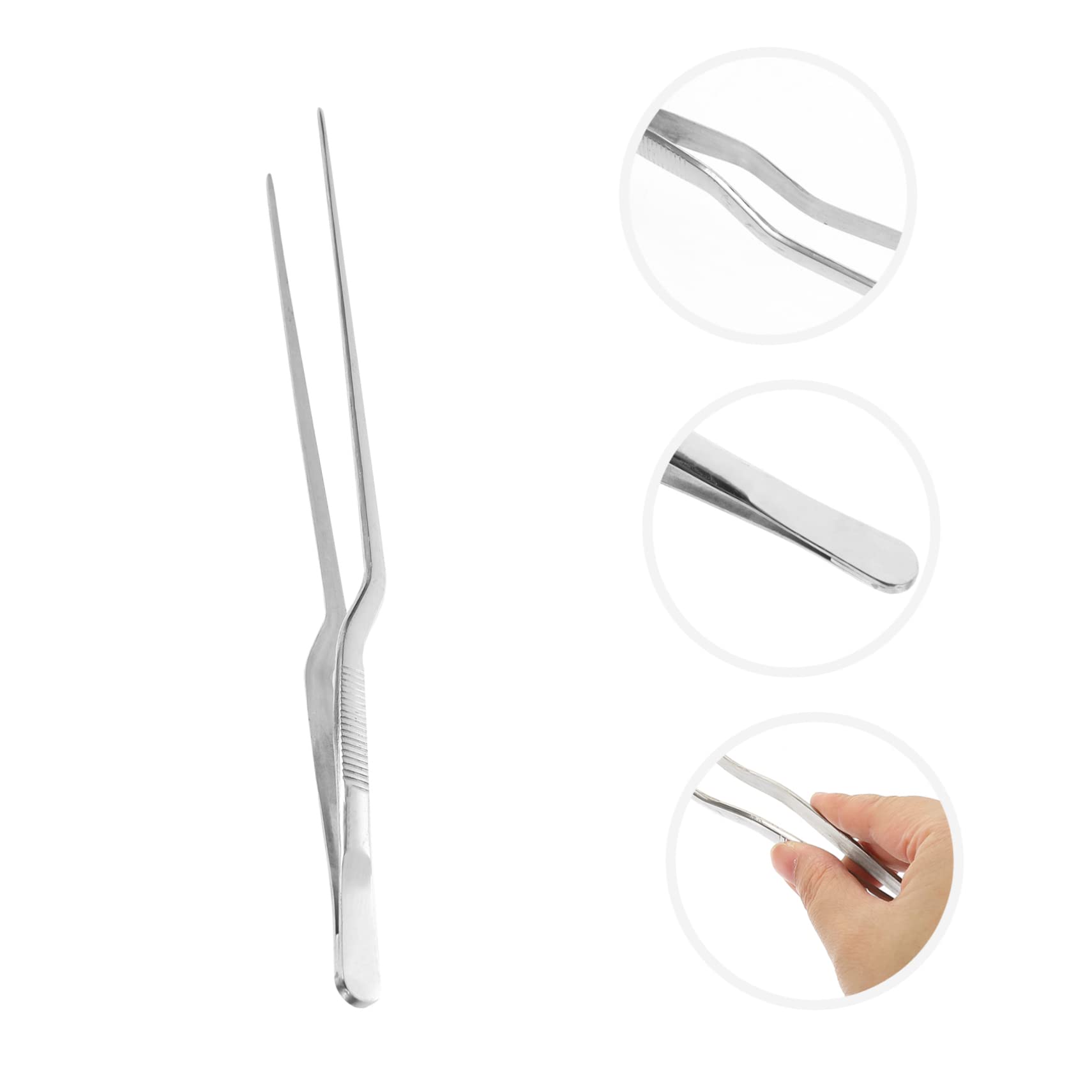 SOLUSTRE 4pièces Pince à Cuisine Acier Outil De Cuisine Pour Dresser Et Décorer Plats Résistante Chaleur Et Facile à Nettoyer