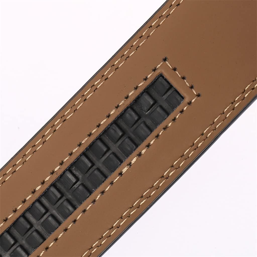 調節可能なラチェット男性ベルトクラシックなビジネスデザイン自動合金バックル牛革ベルト (Color 【ROCOTACTICAL】 : Black