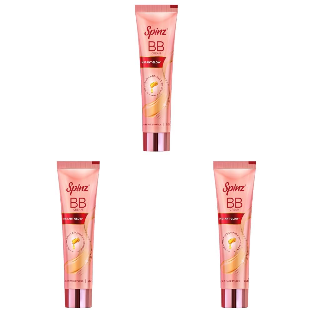 Spinz BB Cream | Instant Glow, Even Skin Tone & Natural Coverage | Lightweight, Non-Sticky Mousse Formula | With Vitamin E and Double Sunscreen Protection (29g) (Pack of 3)-image-13