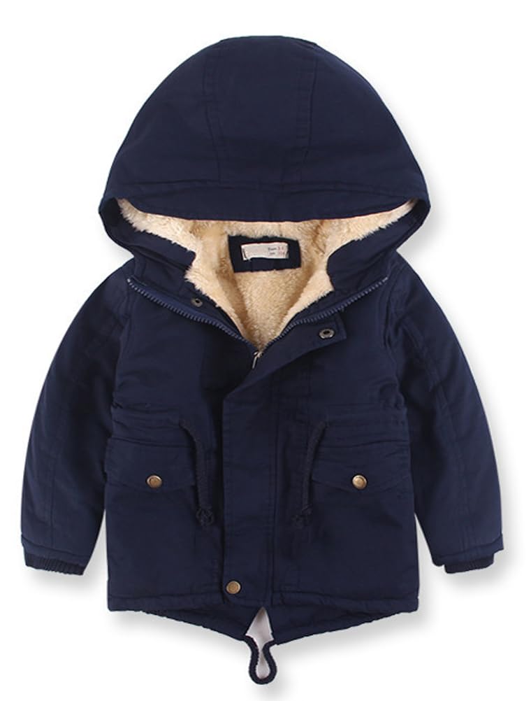 Doudoune pour Bébé Garçon Veste d'hiver avec Capuche Doudoune Ski Manches Longues Enfant Manteau Chaud