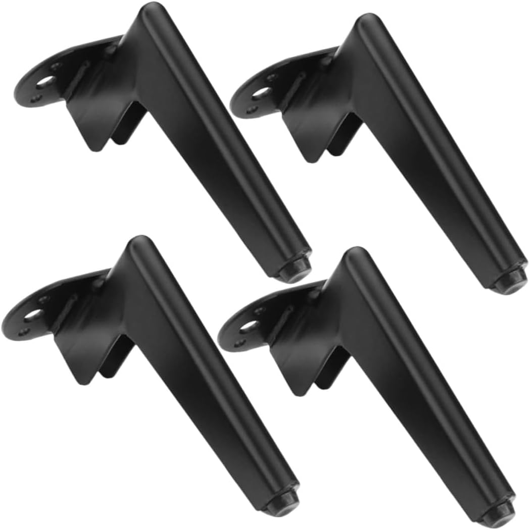 4pcs Metal Furniture Legs Replacement for Tv Cabinet Coffee Table Sofa Support, 14.5cm Matte Black Sturdy Nightstand and Table Legs