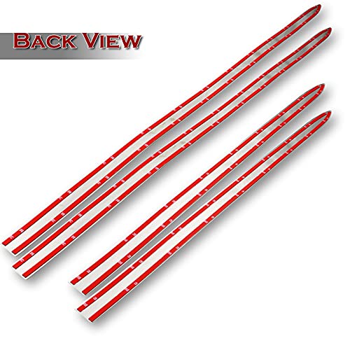 Q1-Tech, Chrome Door Molding Trim Kit Strips, Triple Chrome Plated Abs Side Molding Belt Trims Compatible With 2009-2014 Ford F-150 F150 Crew Cab 4-Dr Only, Body Side Door Moldings Trim 4Pcs #TOP2