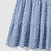 IFFEI Mommy and Me Dresses Summer Casual Boho Matching Outfits Ruffle Puff Sleeve High Waist Midi Beach Maxi Dress 6-7Y Blue