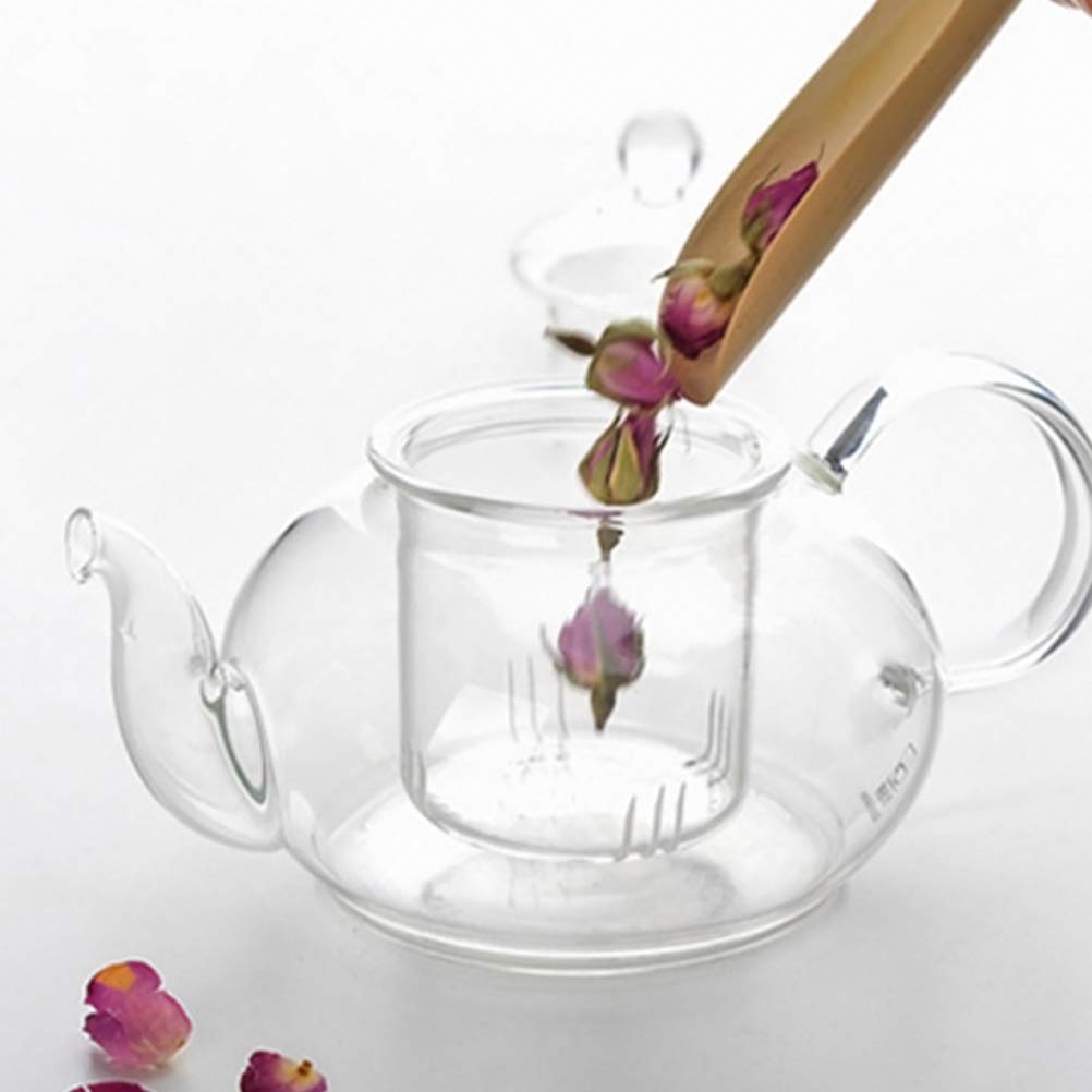 BESTonZON Hitzebeständiges Glas Kung Fu Teeservice 6 Stück Teegeschirr mit Doppelwand Tassen Modernem Design für Heißen Tee und Eistee