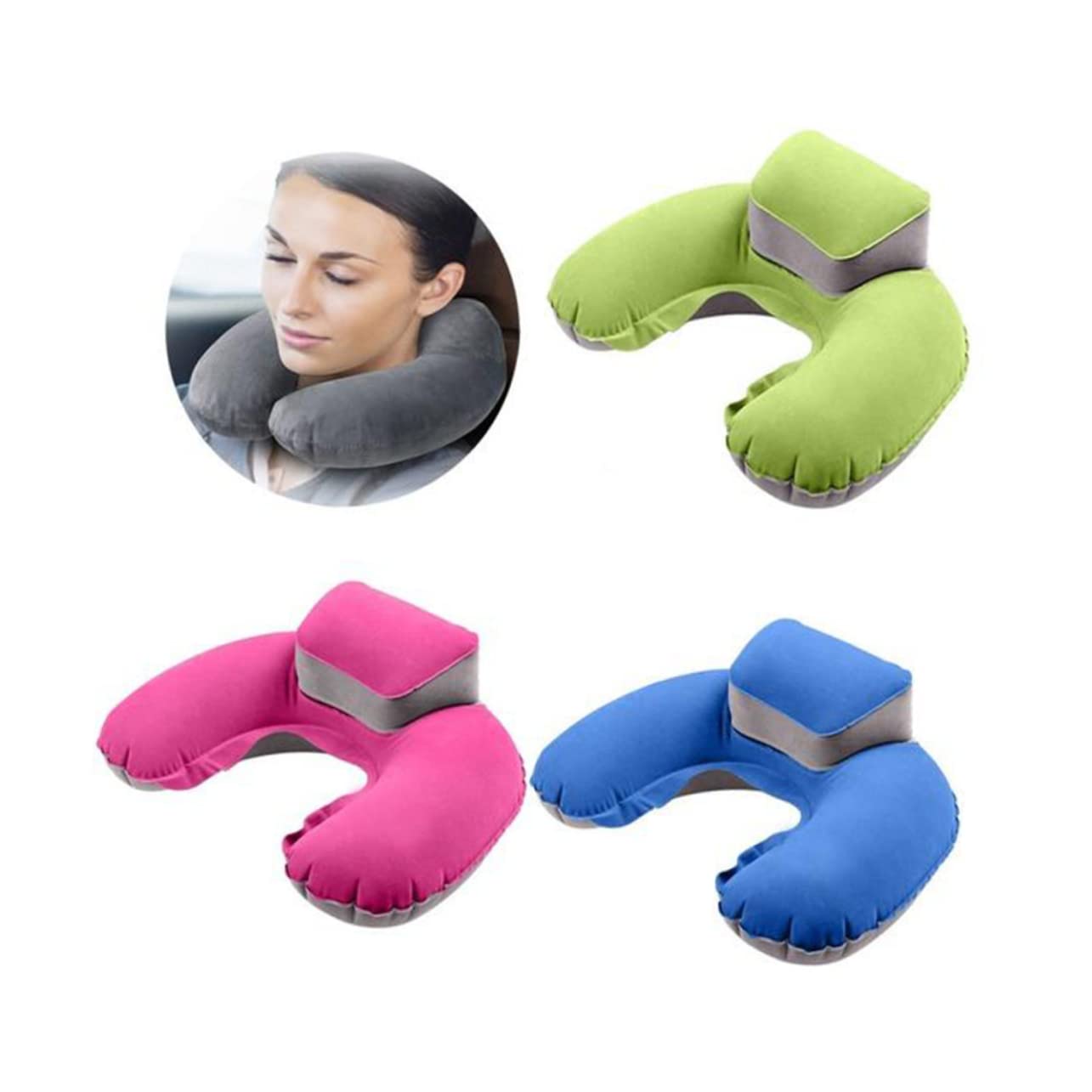 MAGICLULU Aufblasbare Kopfkissen 40x40cm - PVC Reisekissen Für Camping & Strand