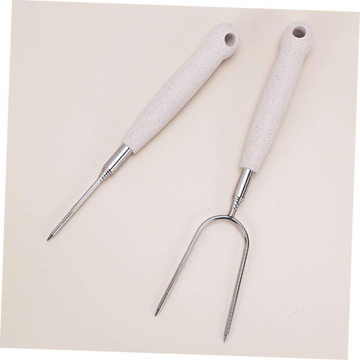 Toddmomy 3 Set Forchette Da Barbecue Inossidabile Forchettone Singolo Per Grigliate Outdoor Accessorio E Portatilper Salsicce Verdure E Smores 2 Pezzi*3