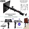 Desktop Speaker Stand, Clamp-on Studio Monitor Speaker Stand Pair, Heavy Duty 22.5 x 24cm Metal Tray, -10° to +10° Titled Angle, Fits for Wide Range of Monitor Speakers, Bookshelf Speakers, Laptops. #3