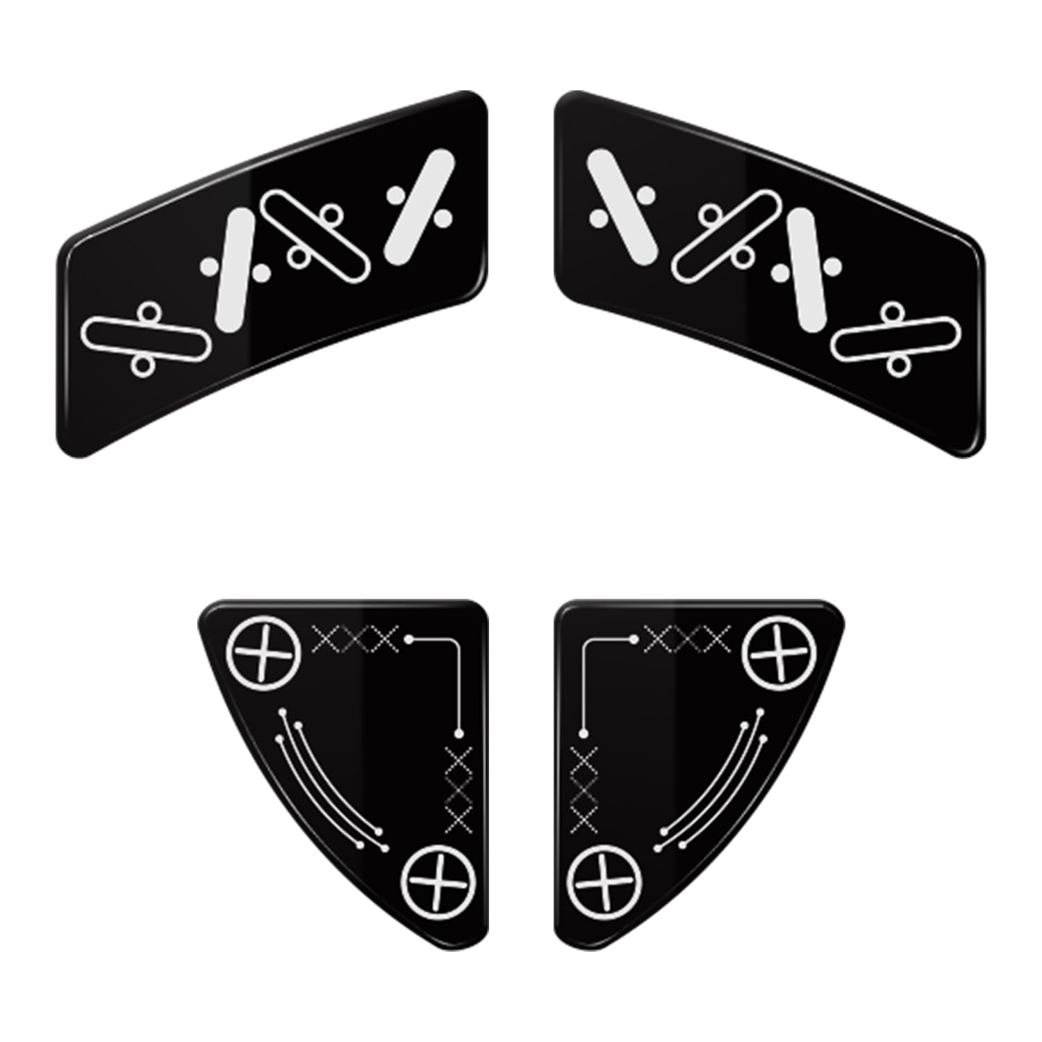 immoenuc Glass Mouse Skates for Razer Viper Ultimate Mouse Feet Pads Smooth Durable Game Mice Accessories (Printing Pattern)