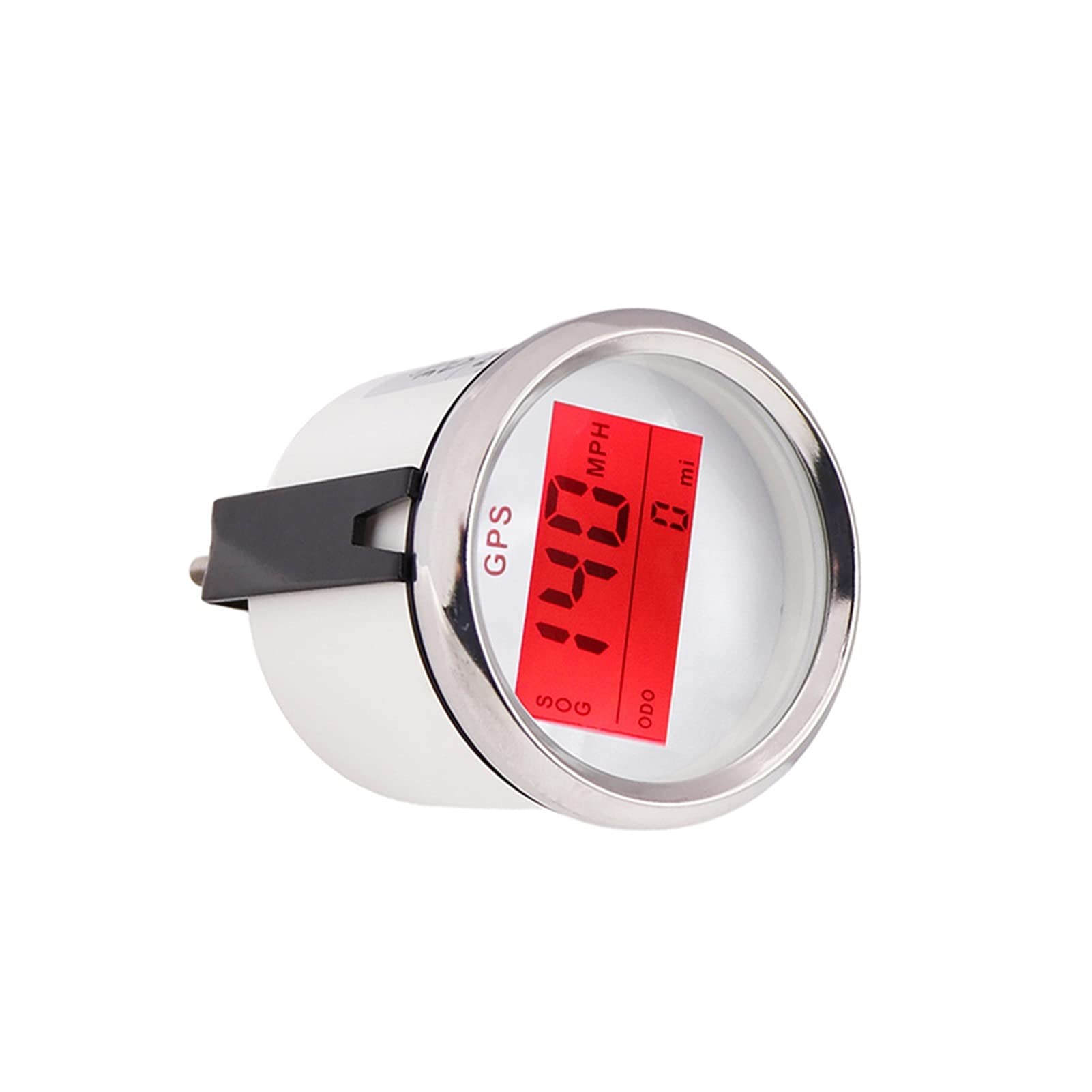 Przyrządy 2 '' 52 mm wodoodporny cyfrowy GPS. Prędkościomierz Promieniomierz do łodzi samochodowej z podświetleniem 1 2V / 24V. Wskaźnik prędkości samochodu. GPS. Antena LCD (Color : Black)