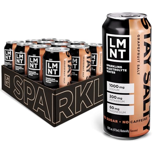 Drink LMNT Sparkling Electrolyte Drink – Grapefruit Salt | 12-Count