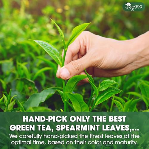 Image of TOG999, Premium Matcha Green Tea Bags | 120 Count | Blend of Sencha, Green Tea, Spearmint & Orange Slices - Refreshing Flavor, Naturally Vibrant, No Gluten. Vegan.