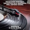 Victrola The Quincy 6-in-1 Bluetooth Record Player & Multimedia Center with Built-in Speakers 3-Speed Turntable, CD & Cassette Player, FM Radio, Wireless Music Streaming (Grey Wood)
