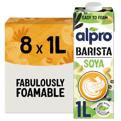 Alpro Barista Soya Drink Gluten Free Plant-Based with Calcium 8 x 1L
