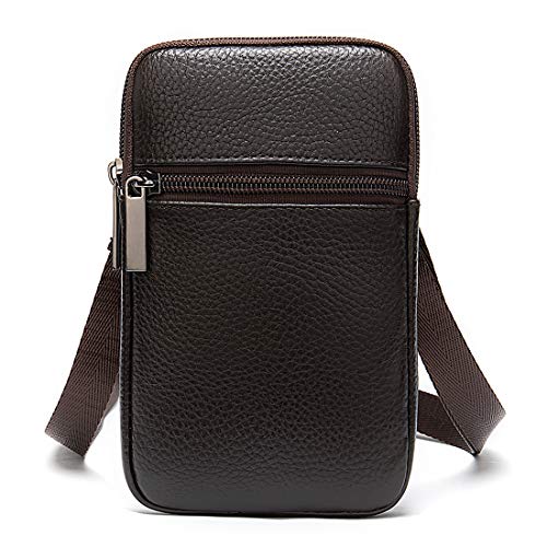 Materiale pregiato: borsa a tracolla di alta qualità realizzata in pelle pregiata. Il materiale utilizzato resiste all'umidità e alla polvere, è facile da pulire ed è una borsa pratica e di facile manutenzione. La fodera interna in tessuto di poliestere previene i graffi, soprattutto sulle carte personali o sugli espositori. Le cuciture sono prive di cuciture per resistere alla rapida usura.