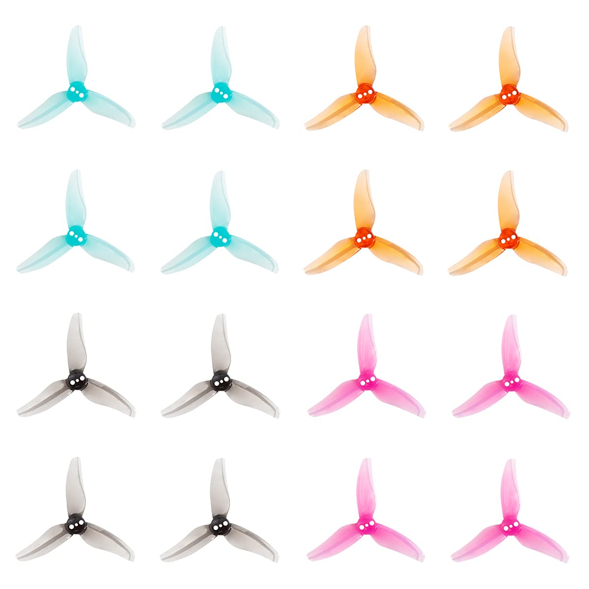 Gemfan Hurricane 2512 3-Blade Props 3 Holes for 1103-1108 Brushless Motor RC Drone FPV Racing Toothpick 16pcs 8CW 8CCW