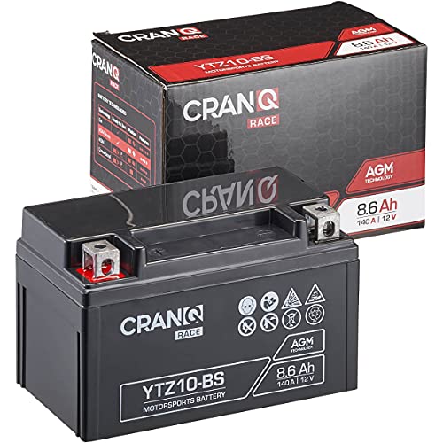 CranQ 12V 8,6Ah 140A AGM-accu YTZ10-BS motorfietsaccu trillingsbestendig scooter startaccu met veel vermogen, onderhoudsvrij - Image 4