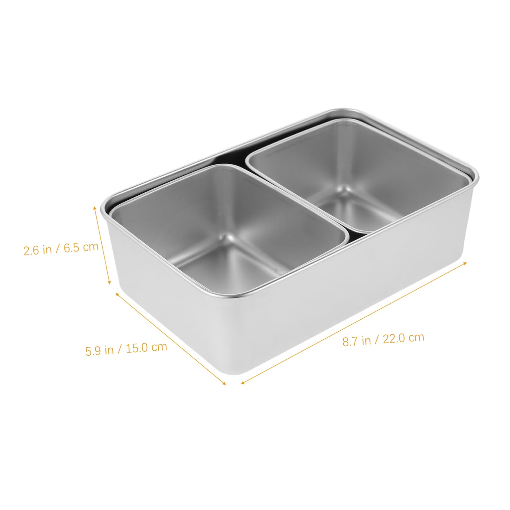 HOLIDYOYO 1 Set Food Dipping Bowl Candy Dish Stainless Steel Small Appetizer Dish Silver Food Tray