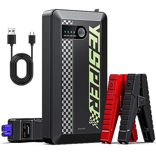 YESPER Jump Starter Portable,1200A Peak Car Jumper Starter Portable, Jump Box for Car Battery, 12V Auto Battery Booster Pack(Up to 6L Gas and 4L Diesel Engine)with Smart Safety Jumper Cable&LED Light