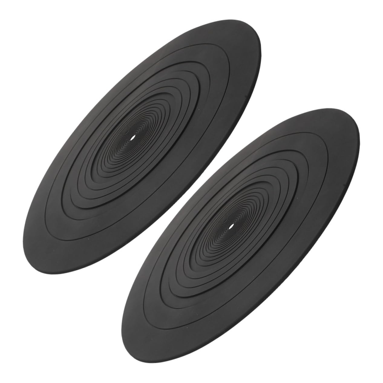 Toyvian 2 Tappetini Antistatici in Silicone per Giradischi, Protezione Delicata per Dischi, Ricambio per Piatto, Set da 2 Pezzi