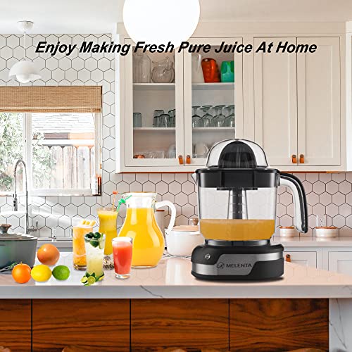 M Melenta Electric Citrus Juicer, 41Oz Large Capacity Orange Juicer Squeezer With Powerful Motor, Easy To Clean, Electric Lemon Juicer Extractor With Blue Led Working Lamp For Lime Orange Grapefruit #TOP5