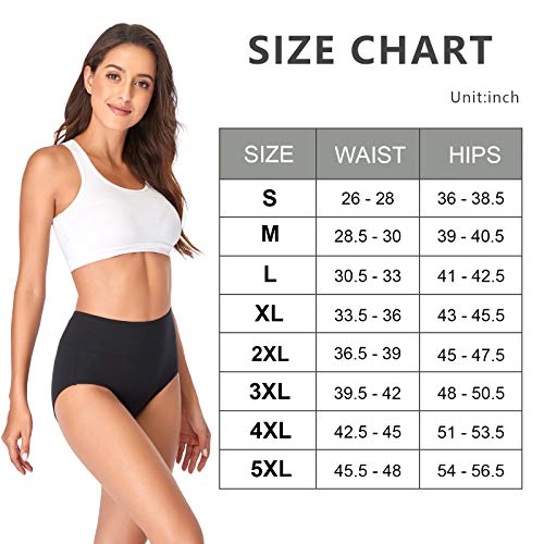 Image of Womens Underwear,Cotton Mid Waist No Muffin Top Full Coverage Brief Ladies Panties Lingerie Undergarments for Women Multipack