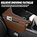 Stacool Upgraded Car Center Console Cover,Microfiber Leather Car Armrest Cover Cushion with 2 Storage Bags,Universal Armrest Storage Box Accessories for Most Vehicles (Brown)