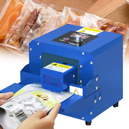 Máquina selladora de película de 80 W con control de temperatura de 0 a 200 ℃, embalaje automático de alimentos de 5 m/min, acero inoxidable para bolsas de PVC