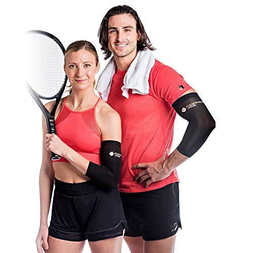 Copper Joe 2 Pack Recovery Elbow Compression Sleeve - Ultimate Copper Relief Elbow Brace For Arthritis, Golfers Or Tennis Elbow And Tendonitis. Elbow Support Arm Sleeves For Men And Women (Small) #TOP5