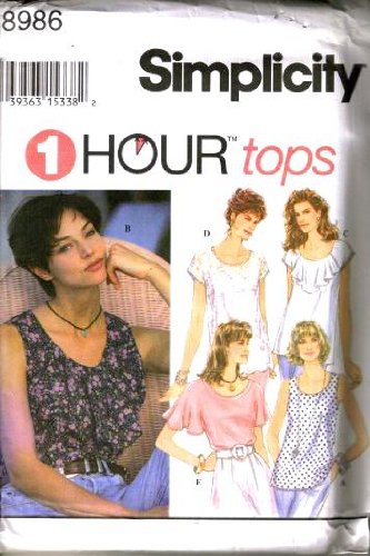Patron de couture Simplicity 8986 pour créer un haut facilement en taille 6-16