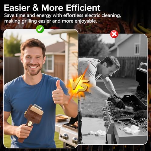 Lrly Electric Grill Brush for Outdoor Grill, Cordless Electric BBQ Grill Cleaner, Recharge - image 4