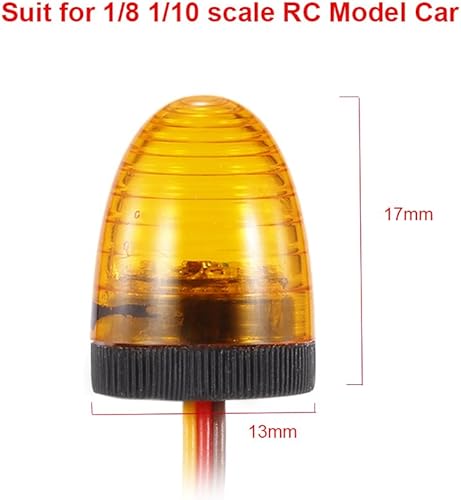 Miniatura 7 de LED Strobing Luz intermitente giratoria 0.354x0.591 in Lámpara para RC Modelo Policía Bomberos Ambulancia Coche Camión Iluminación (amarillo)