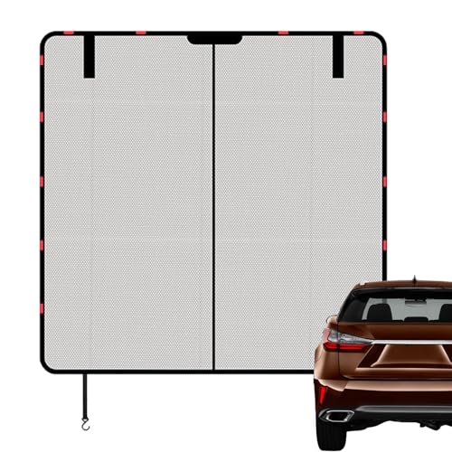 Fly tailgate net sun protection magnétique et filet de mouche pour coffre de voiture